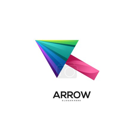 Illustration for Arrow logo colorful gradient - Royalty Free Image