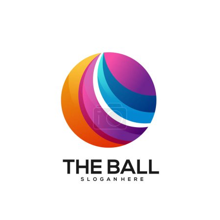 Illustration for Ball logo colorful gradient - Royalty Free Image
