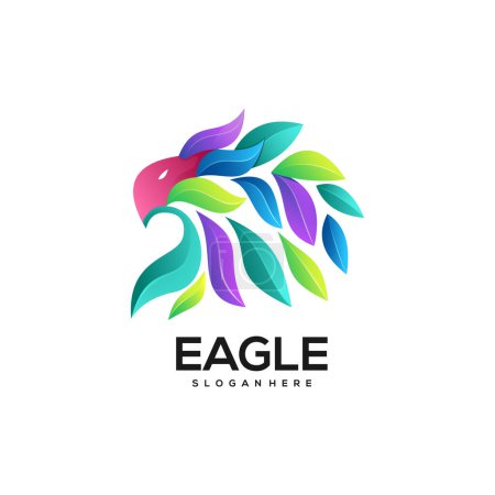 Ilustración de Logo ilustración águila colorido gradiente - Imagen libre de derechos
