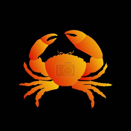 Téléchargez les illustrations : Logo design crabe style dégradé coloré - en licence libre de droit