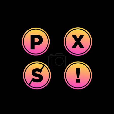 Ilustración de Logo de estacionamiento icono diseño de gradiente colorido - Imagen libre de derechos