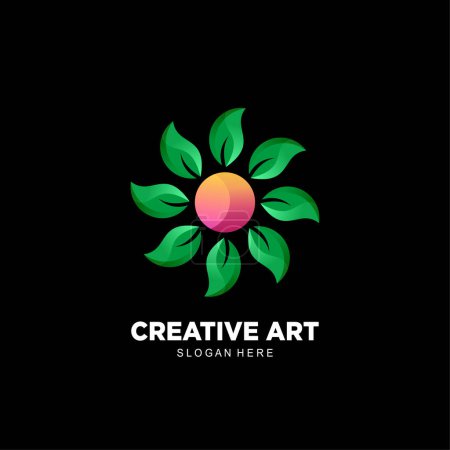 Illustration for Green logo icon colorful gradient design - Royalty Free Image