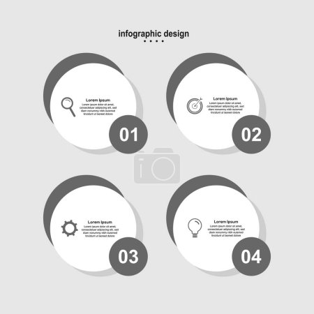 Ilustración de Diseño infográfico moderno círculo de negocios de diseño - Imagen libre de derechos