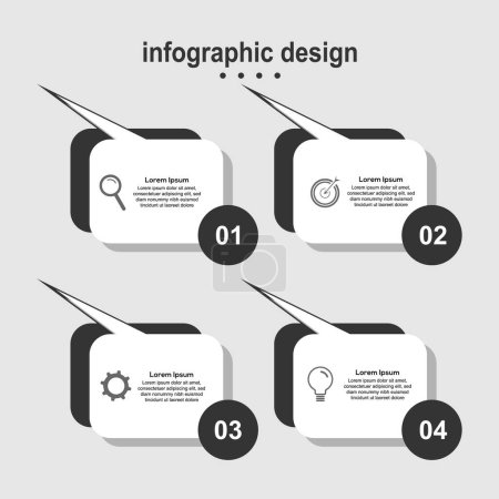 Téléchargez les illustrations : Infographie design design moderne entreprise simple - en licence libre de droit