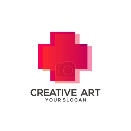 Téléchargez les illustrations : Logo médical dégradé design coloré - en licence libre de droit