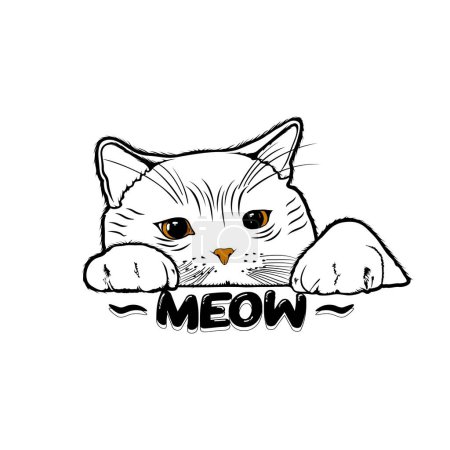 lindo gatito dibujos animados maow sonido, gatito lindo, gato lindo