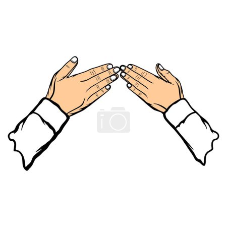 Ilustración de Estrechando las manos sin tocar disculpas física y mentalmente en la ilustración del vector Islam - Imagen libre de derechos