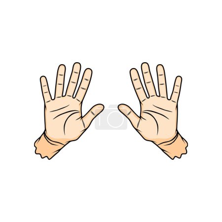 both hand movements stop vector illustration
