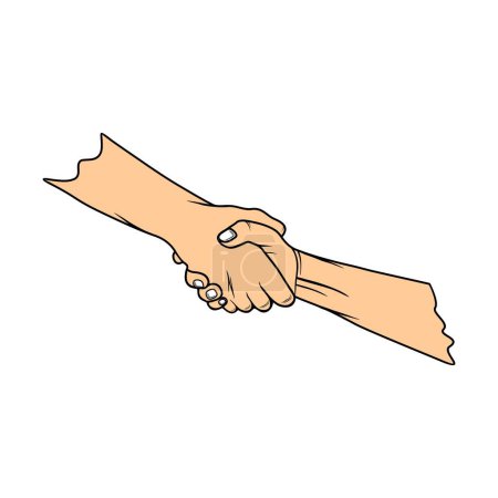 holding your partner's hand romantically vector illustration