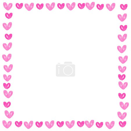 Foto de Vector dibujado a mano acuarela corazones aislados en blanco - Imagen libre de derechos