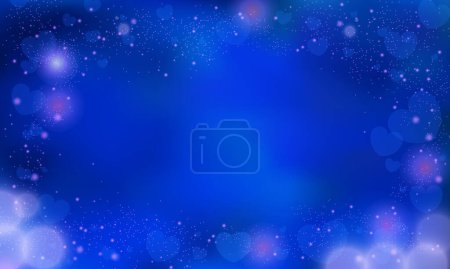 Téléchargez les photos : Coeurs de flou bleu vectoriel sur un fond lumineux - en image libre de droit