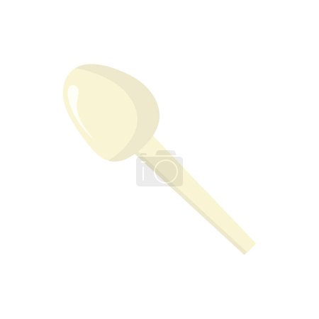 Illustration for Vector spoon icon flat design vector illustration - Royalty Free Image