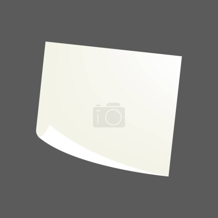 Illustration for Vector white empty paper sheet with curl - Royalty Free Image