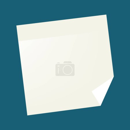 Illustration for Vector white notepaper journal sticker vector - Royalty Free Image