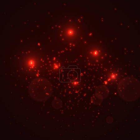 Vector sparkling red shiny bokeh background design