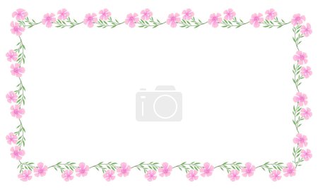 Téléchargez les photos : Cadre floral vectoriel dessiné à la main sur fond blanc - en image libre de droit