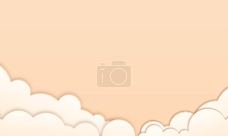 Vector clouds background in pastel colors