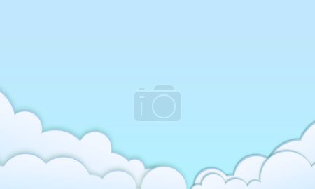 Vector clouds background in pastel colors