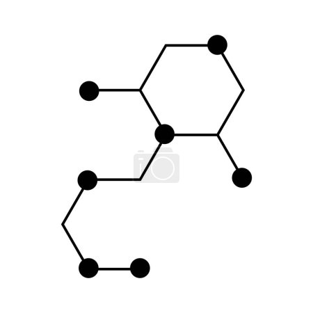 Ilustración de Vector dibujado a mano conjunto de moléculas en blanco - Imagen libre de derechos