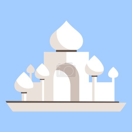 Vector illustration of a islamic mosque isolated flat