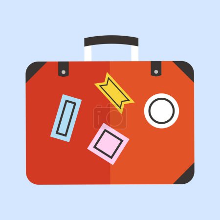 Téléchargez les illustrations : Vecteur icône de valise de voyage dessin animé de la valise de voyage icône vectorielle pour la conception web - en licence libre de droit