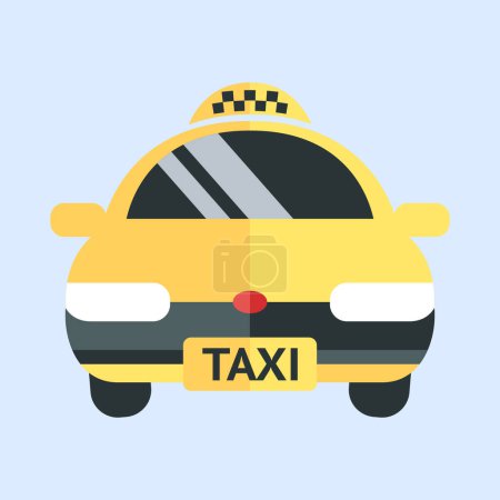 Illustration for Vector yellow cab isolated on white background - Royalty Free Image