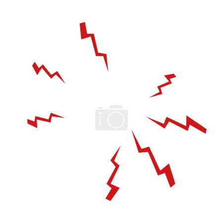 Set of lightning bolts. thunderbolts, voltage, electricity, flash and power sign