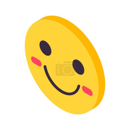 Illustration vectorielle emoji vectorielle. jaune tête web émotionnel sourire symbole