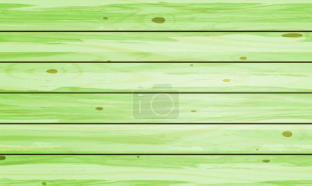 Vector empty green wooden plank background texture. 3d rendering illustration