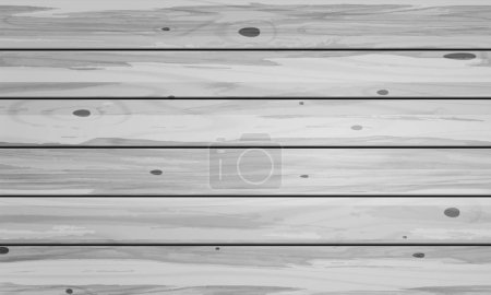 Vector empty white wooden plank background texture. 3d rendering illustration