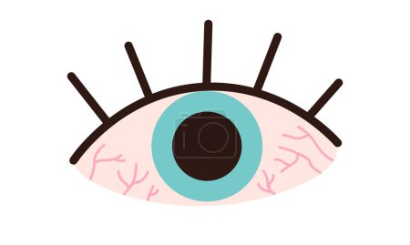 Vektor böses Auge Symbol auf weißem Hintergrund