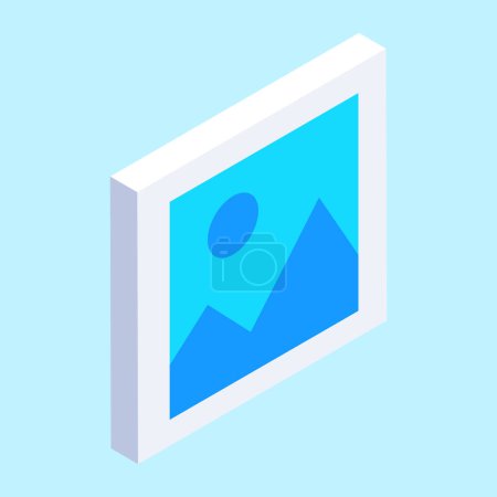 Vector images concept illustration on blue background