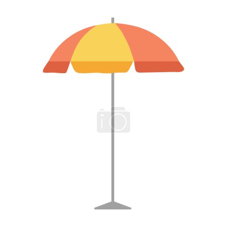 Parapluie de plage de couleur vectorielle sur fond blanc