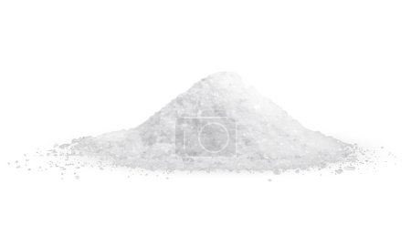Vector piles of salt and sugar isolated on white background