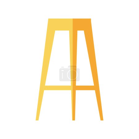 Vector wooden bar stool semi flat color vector object