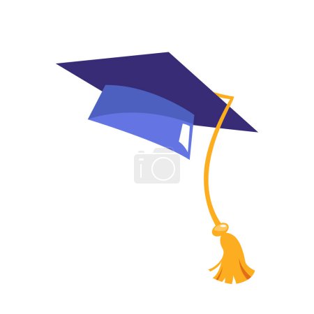 Vector blue graduation cap design vector