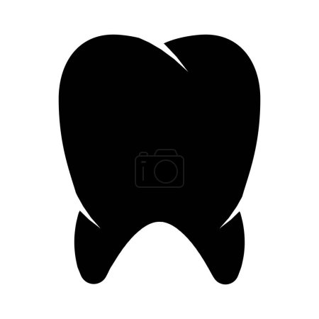 Vector tooth icon on white background