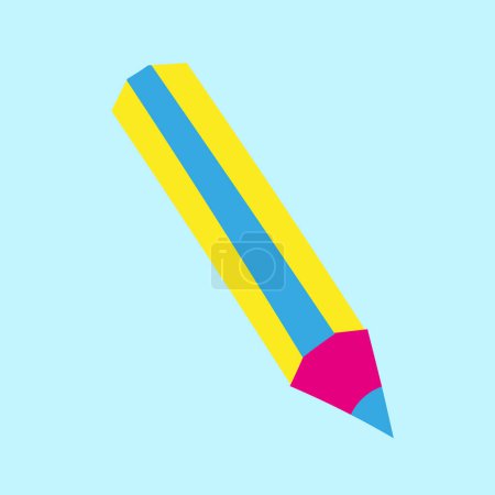 Illustration for Vector pencil graphite supply isolated icon - Royalty Free Image