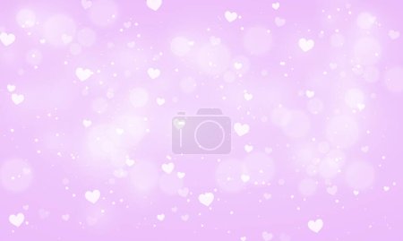Vector purple blurred valentines day background with hearts