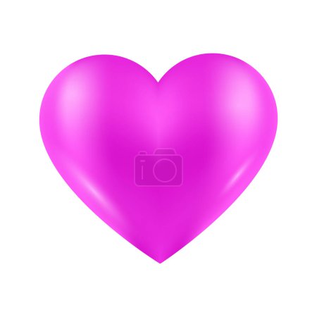 Téléchargez les illustrations : Coeur violet vecteur isolé sur fond transparent. heureux modèle de salutation Saint-Valentin - en licence libre de droit