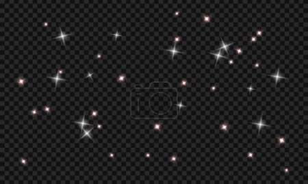 Téléchargez les photos : La poussière d'étoile vectorielle scintille ou scintille de poussière d'étoile de paillettes - en image libre de droit