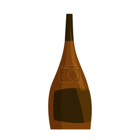 Vector a bottle of champaigne on white