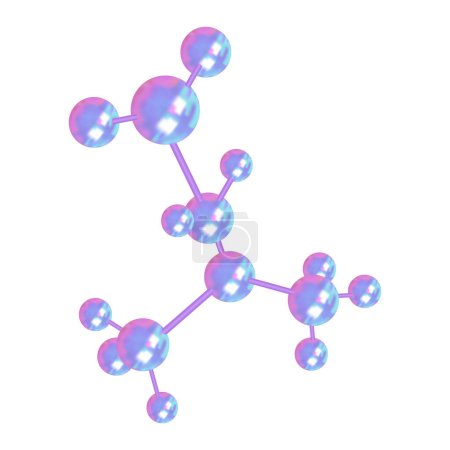 Ilustración de Moléculas de color vectorial sobre fondo blanco - Imagen libre de derechos