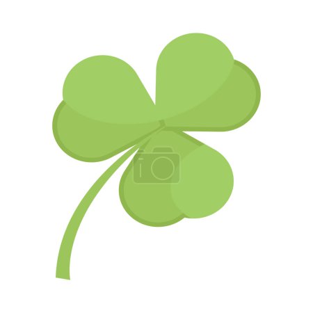 Illustration for Vector realistic green leaf clover on white - Royalty Free Image