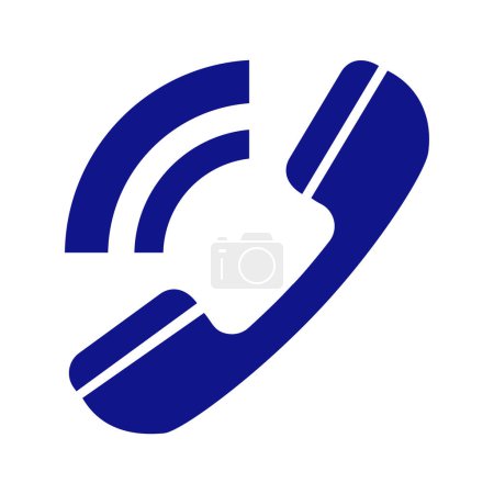 Vektor-Vektor-Telefon-Symbol auf weiß