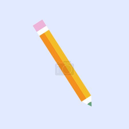 Vektor Schule Bleistift Vektor-Symbol isoliert auf weiß