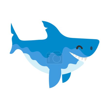 Vektorhai-Zeichen auf weißem Hintergrund