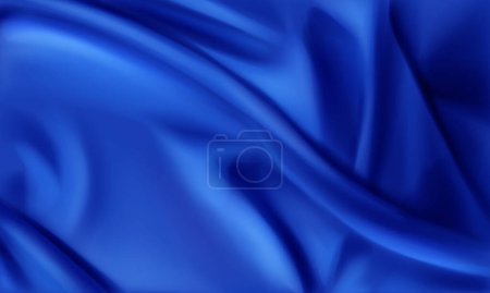 Vector realistic blue silk background