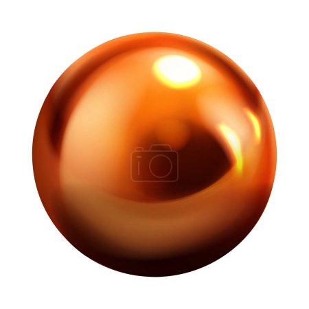 Vector realistic chrome balls on transparent