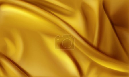 Vector realista fondo de seda de oro